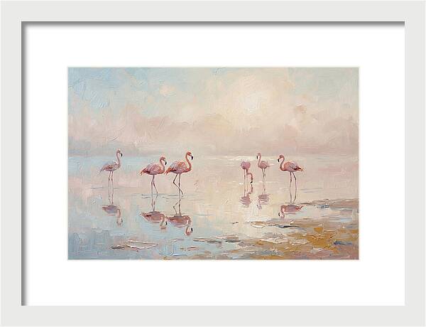 Desert Serenity With Flamingos