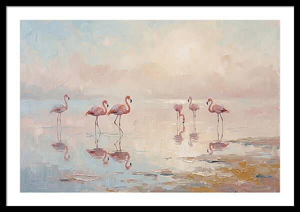 Desert Serenity With Flamingos