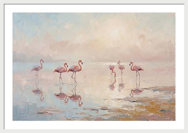 Desert Serenity With Flamingos