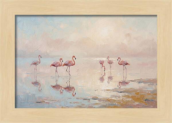 Desert Serenity With Flamingos