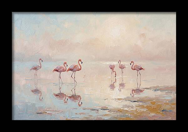 Desert Serenity With Flamingos