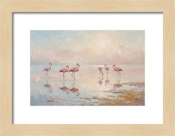 Desert Serenity With Flamingos