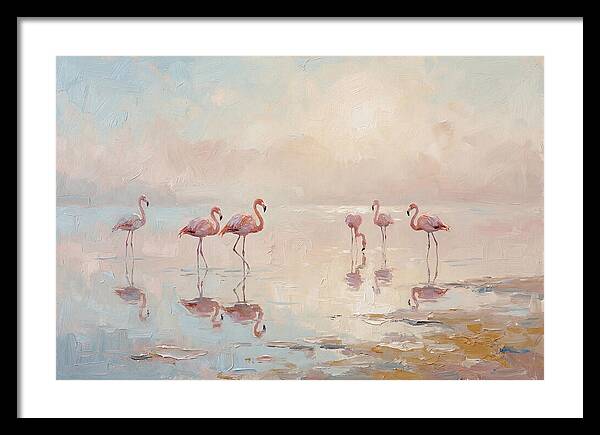 Desert Serenity With Flamingos