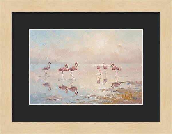 Desert Serenity With Flamingos