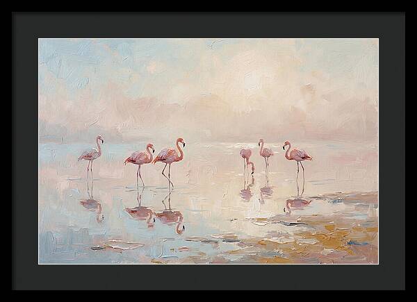 Desert Serenity With Flamingos
