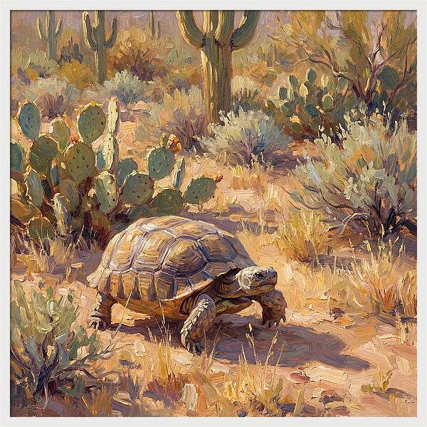 Desert Tortoise In Sunlight