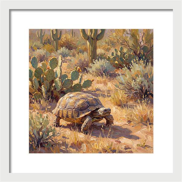Desert Tortoise In Sunlight