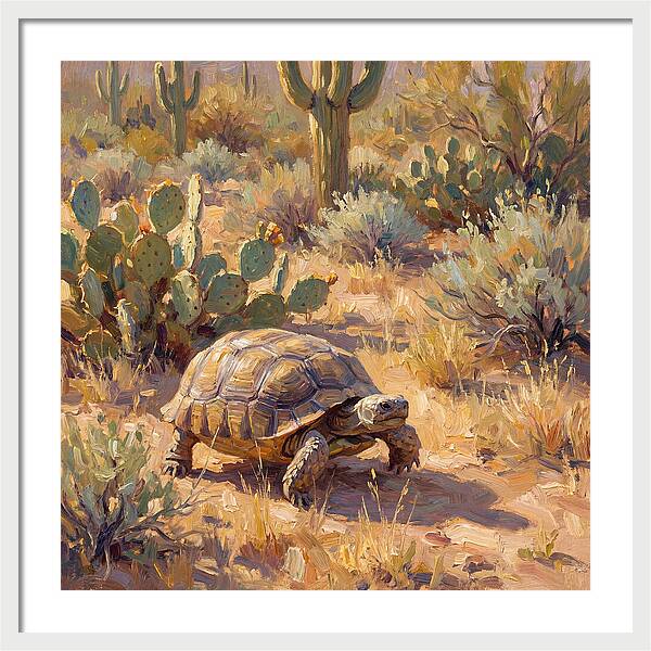 Desert Tortoise In Sunlight