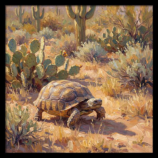 Desert Tortoise In Sunlight