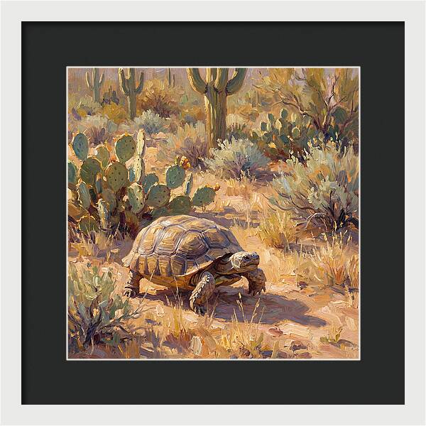 Desert Tortoise In Sunlight