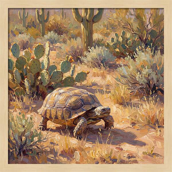 Desert Tortoise In Sunlight