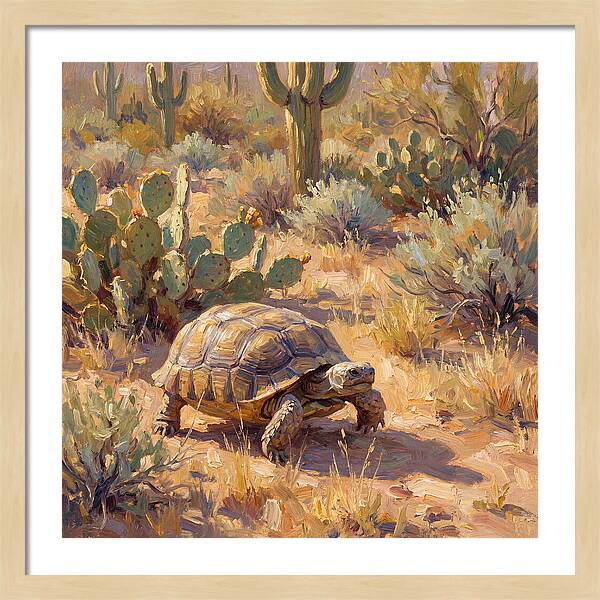 Desert Tortoise In Sunlight