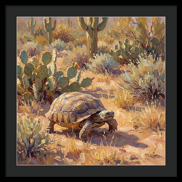Desert Tortoise In Sunlight