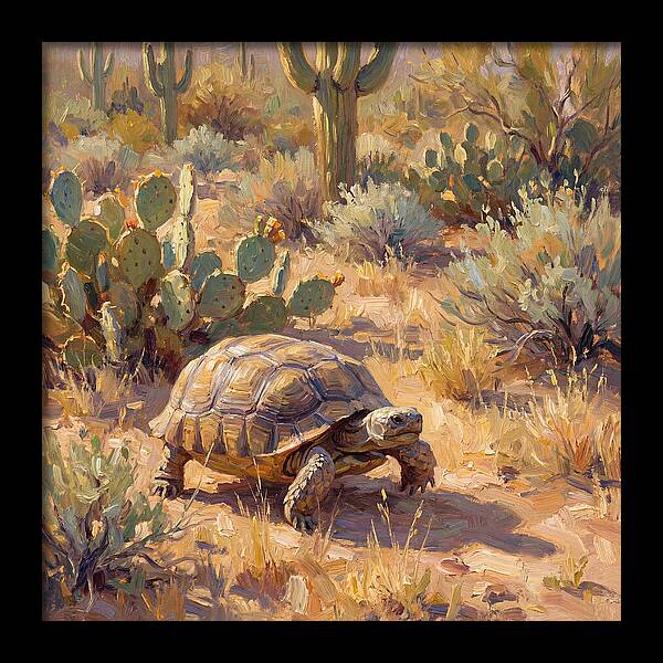 Desert Tortoise In Sunlight