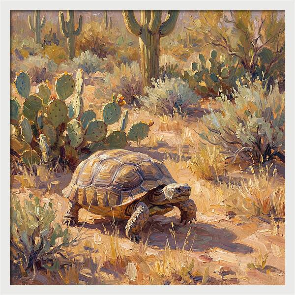Desert Tortoise In Sunlight