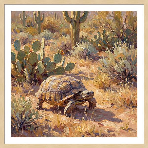 Desert Tortoise In Sunlight