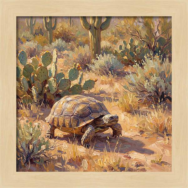 Desert Tortoise In Sunlight