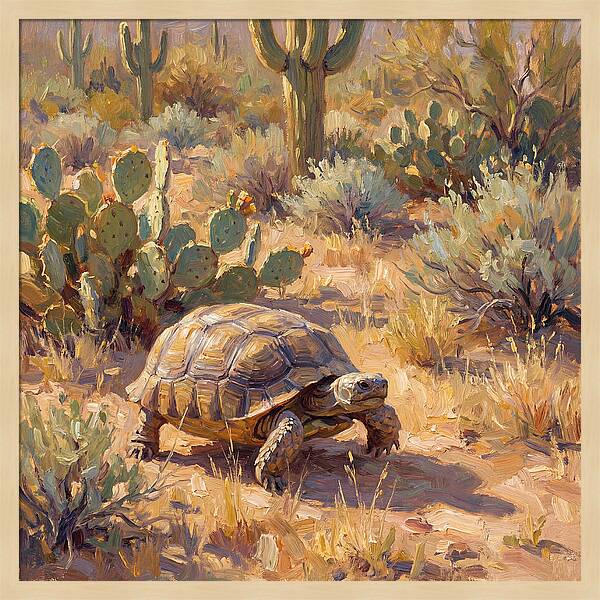 Desert Tortoise In Sunlight
