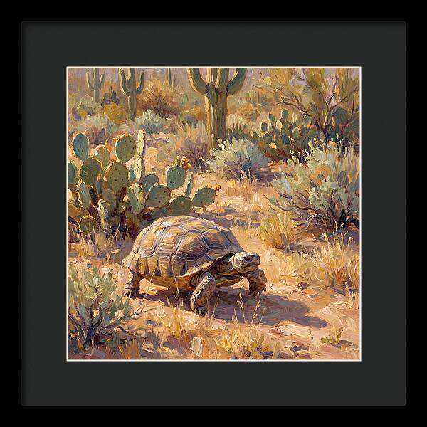 Desert Tortoise In Sunlight