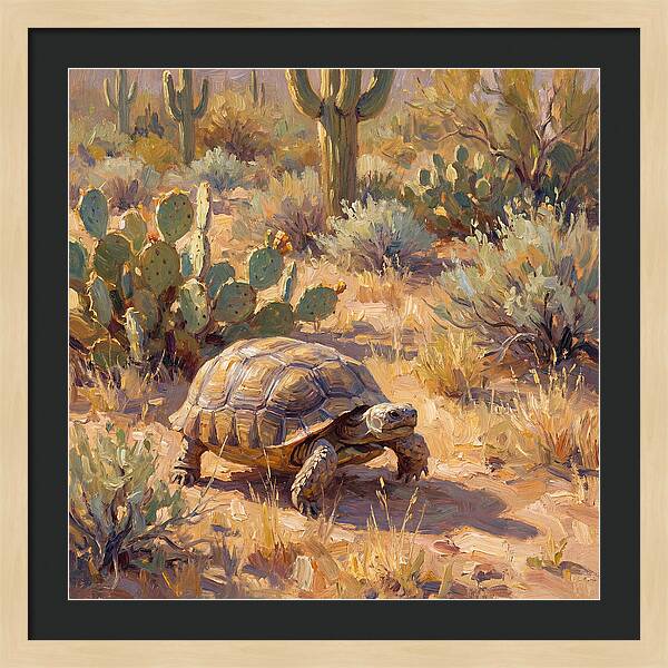 Desert Tortoise In Sunlight
