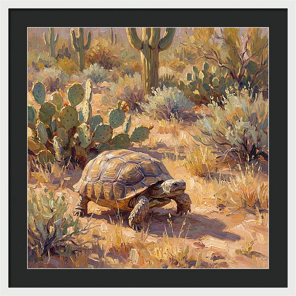 Desert Tortoise In Sunlight