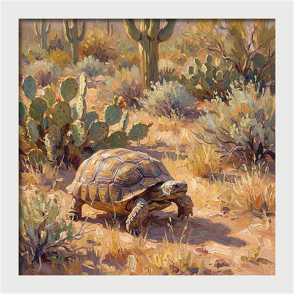 Desert Tortoise In Sunlight