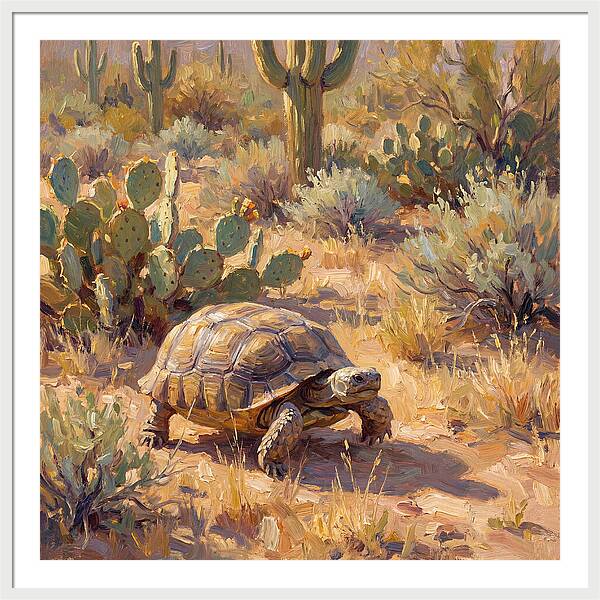 Desert Tortoise In Sunlight