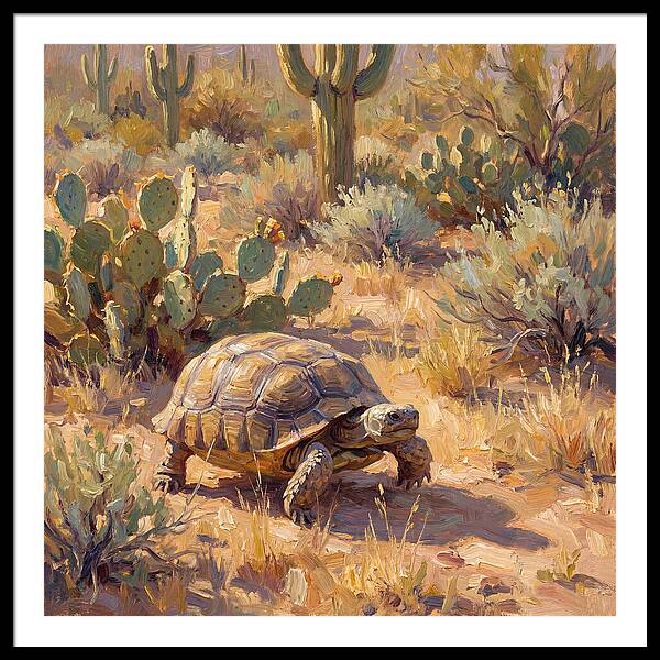 Desert Tortoise In Sunlight