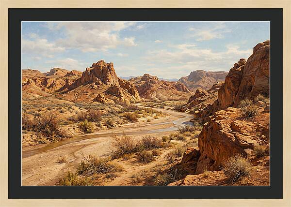 Desert Tranquility At Dusk
