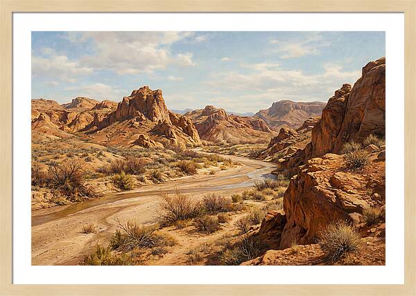 Desert Tranquility At Dusk