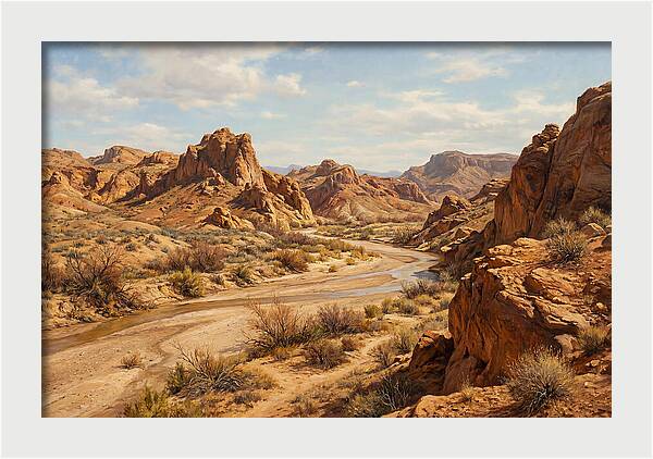 Desert Tranquility At Dusk