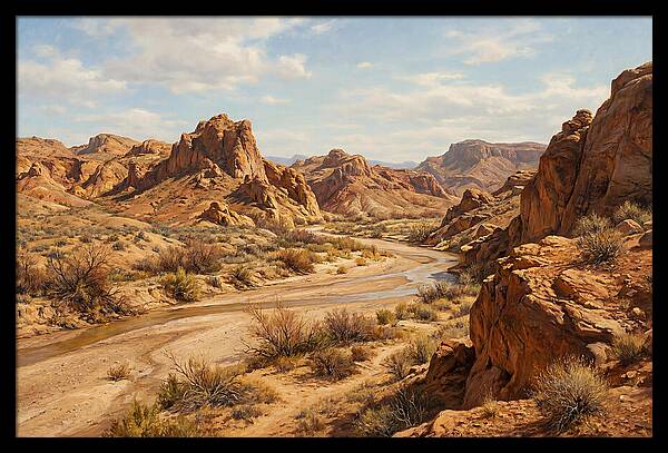 Desert Tranquility At Dusk