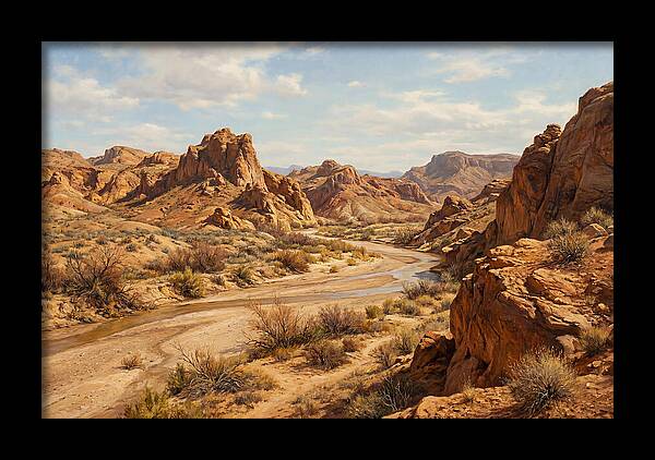 Desert Tranquility At Dusk