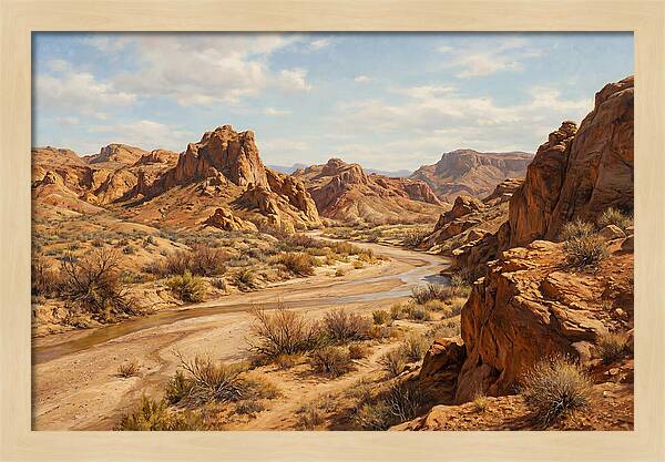 Desert Tranquility At Dusk