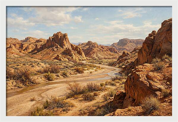 Desert Tranquility At Dusk