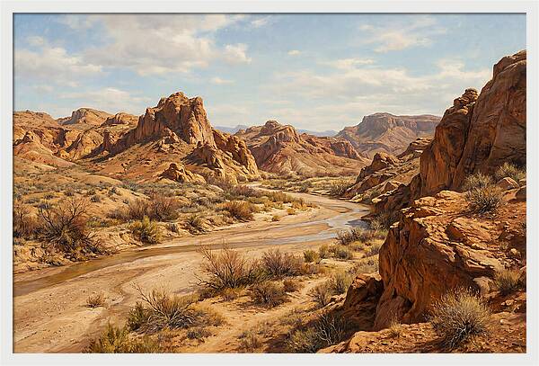 Desert Tranquility At Dusk