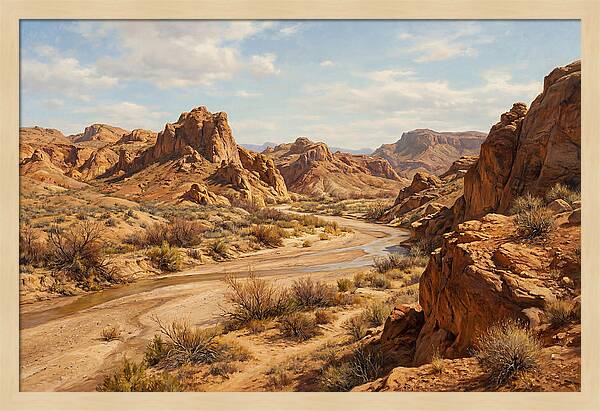 Desert Tranquility At Dusk