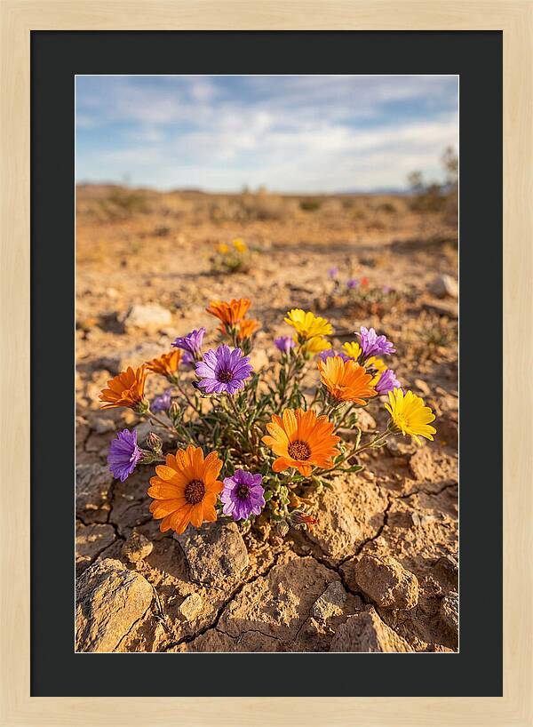 Desert Wildflowers Blooming Brightly