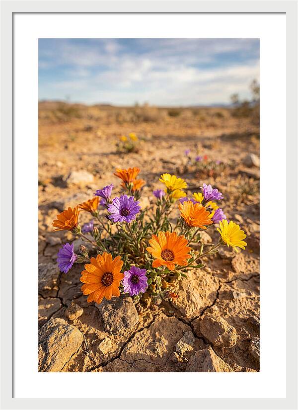 Desert Wildflowers Blooming Brightly
