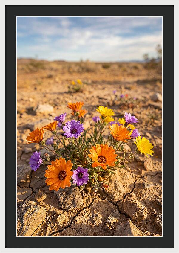 Desert Wildflowers Blooming Brightly