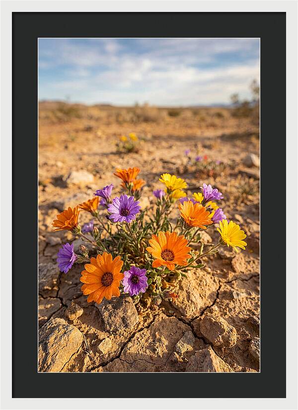 Desert Wildflowers Blooming Brightly