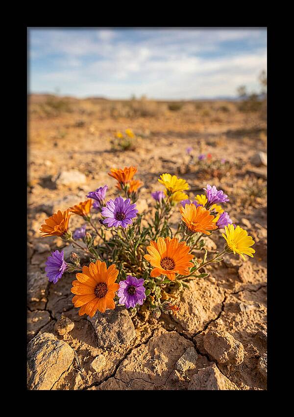 Desert Wildflowers Blooming Brightly