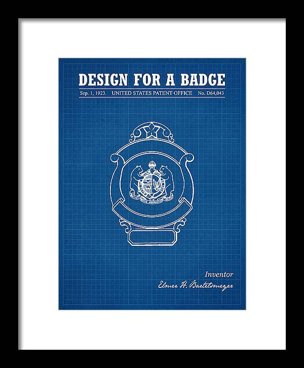 Design For A Badge Blueprint Patent Usd64043