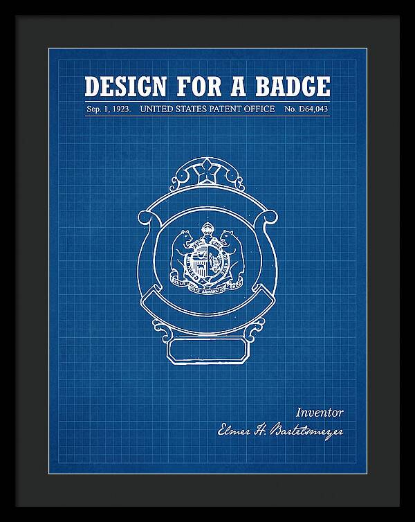 Design For A Badge Blueprint Patent Usd64043
