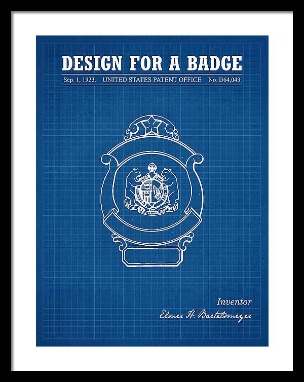 Design For A Badge Blueprint Patent Usd64043