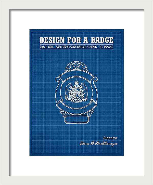 Design For A Badge Blueprint Patent Usd64043