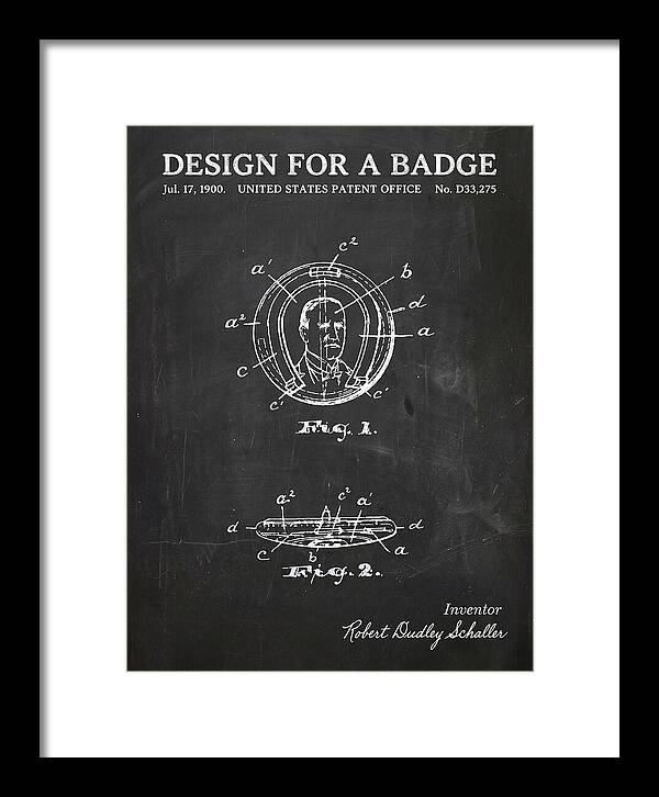 Design For A Badge Chalkboard Patent Usd33275