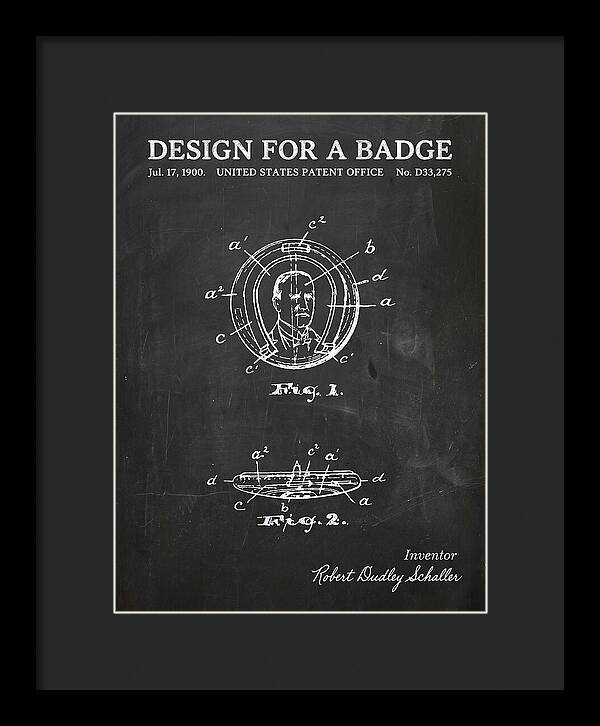Design For A Badge Chalkboard Patent Usd33275