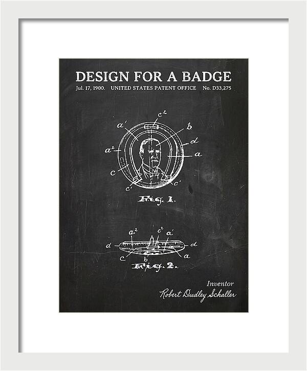 Design For A Badge Chalkboard Patent Usd33275