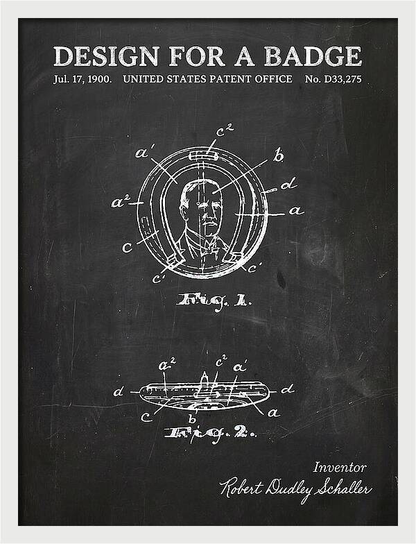 Design For A Badge Chalkboard Patent Usd33275
